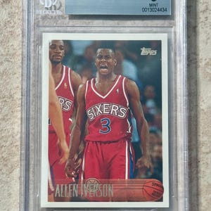 1996-97 Topps #171 Allen Iverson 76ers RC Rookie HOF BGS 9 Philadelphia 76ers