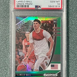 2020 Panini Prizm DP Lamelo Ball Green Prizm PSA 10 Gem Mint #43