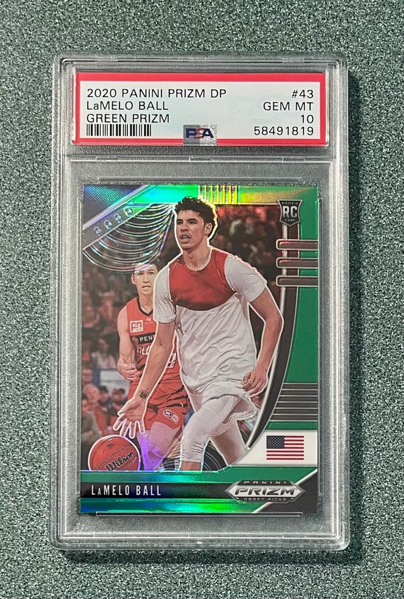2020 Panini Prizm DP Lamelo Ball Green Prizm PSA 10 Gem Mint #43 