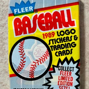 1989 Fleer ベースボール未開封ワックスパック - ケン・グリフィー・ジュニア RC、ビリー・リプケン RC (F&@k Face)、ランディ・ジョンソン ルーキーミントの可能性あり???