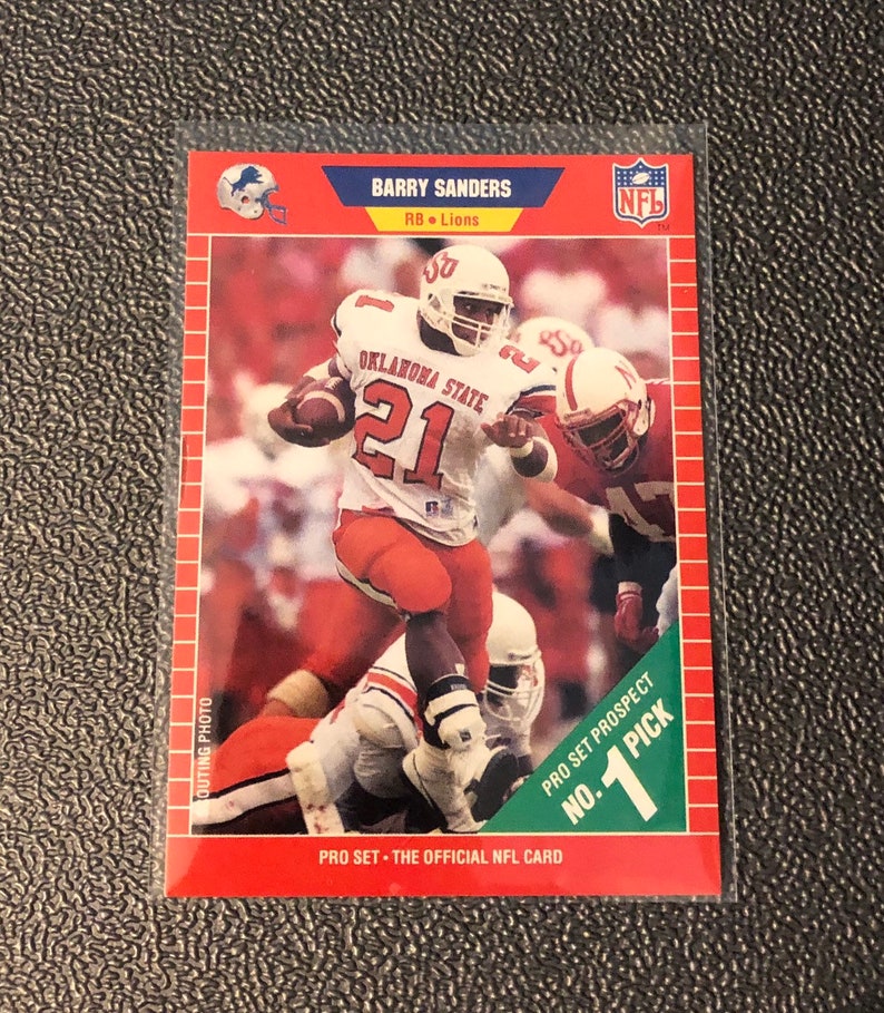 Pro Set Barry Sanders Rookie Card Etsy