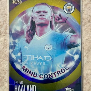 Erling Haaland - #d/50 Gold Refractor - 2024 Topps Manchester City Team Set