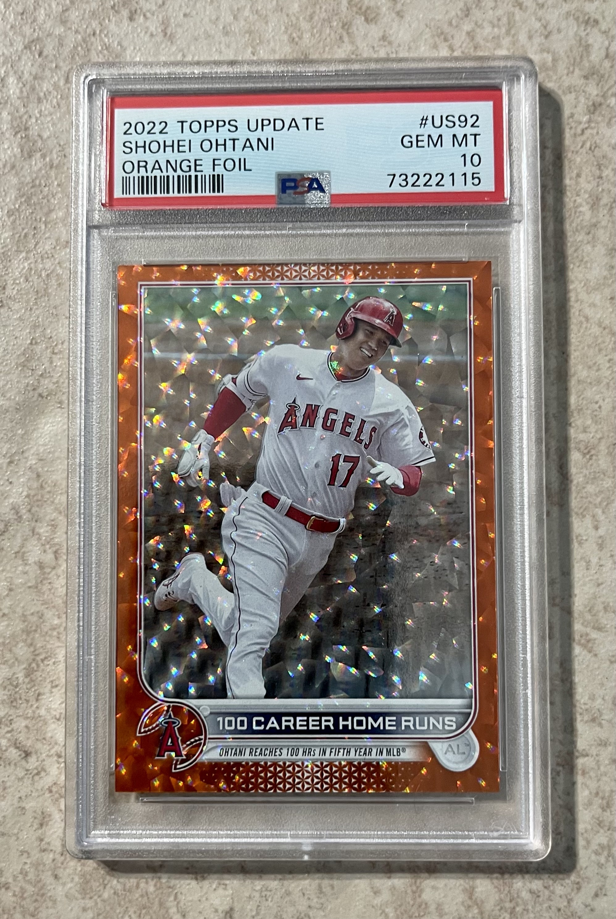 2022 Topps Update - Shohei Ohtani - Orange Ice Foil Parallel