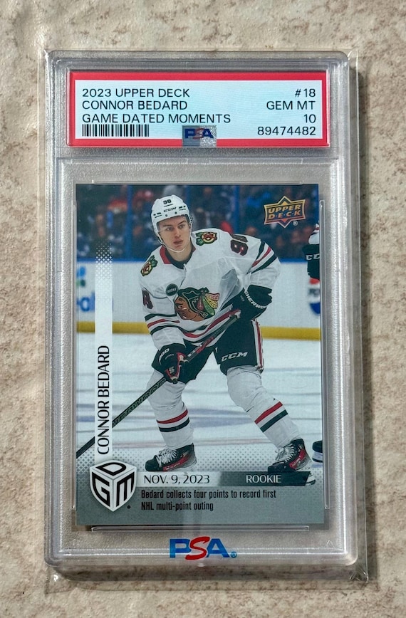 Gaded 2023 Uppe Deck Conno Bedad #1 Game Dated Moments Rookie Rc Hockey Card Psa 10 Gem Mint%2f5465094320