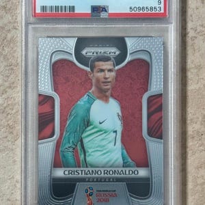 2018 Panini Wähle Fußball Portugal Cristiano Ronalo PSA 9 Mint