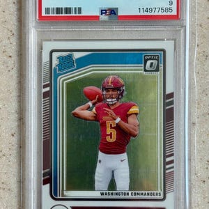 2024 Panini Donruss Optic #248 Jayden Daniels Rookie RC PSA 9 Mint Washington Commanders Red Hot