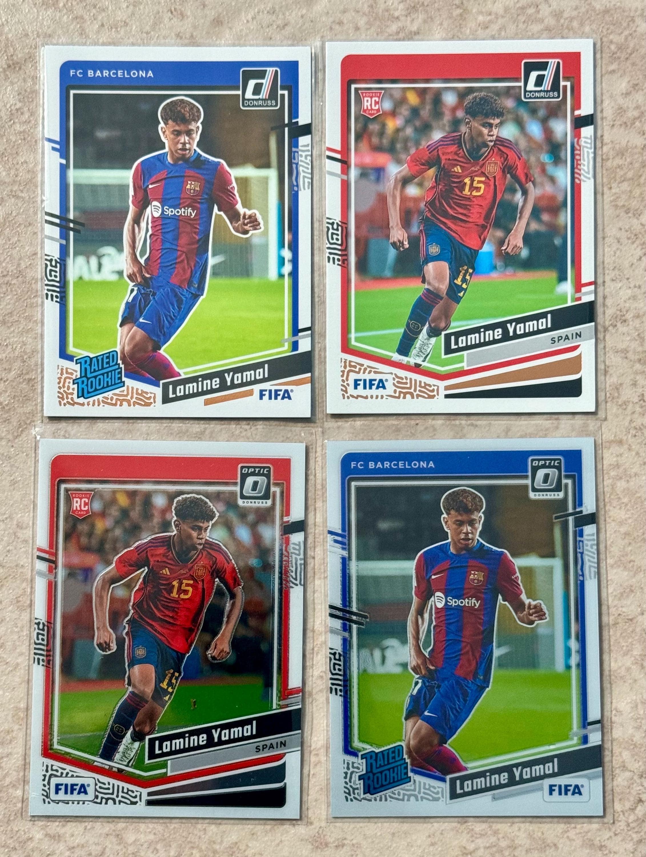 Lamine Yamal - FC Barcelona - Rookie Card Lot of 4
