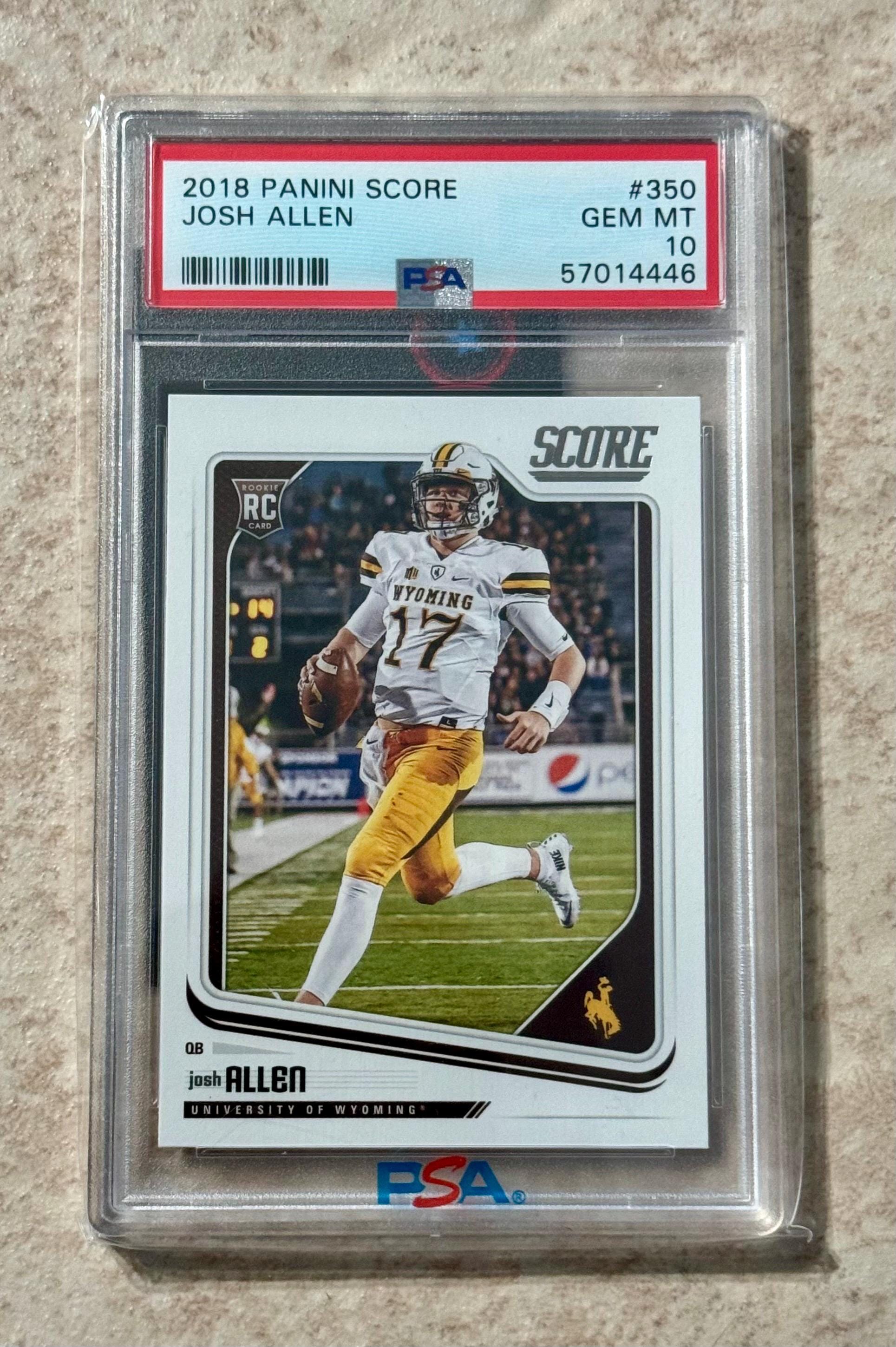 2018 Panini Score Josh Allen #350 Rookie Card PSA 10 Gem Mint Rookie Card