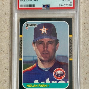 1987 Donruss #138 Nolan Ryan PSA 8  Houston Astros