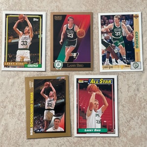 Lote de cartas do lendário Boston Celtic Larry Bird