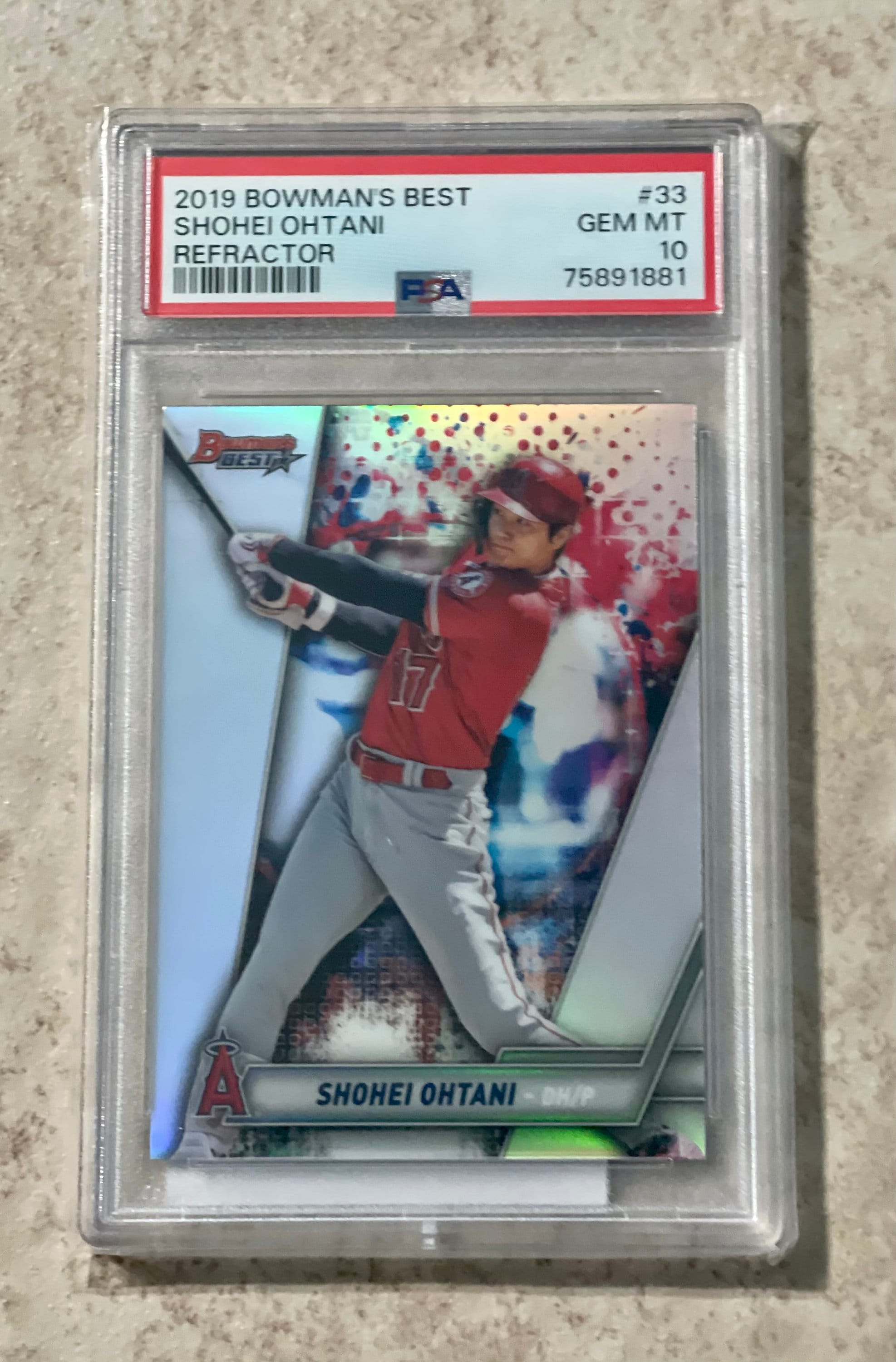 【美品】大谷翔平 2019★BOWMAN★PSA 10 2019 Bowman's Best Shohei Ohtani Refractor #33 PSA 10 Gem