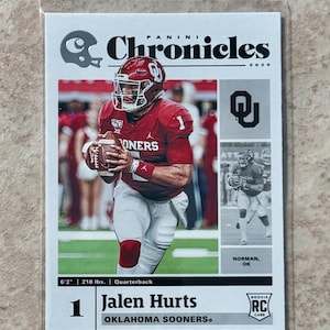 2020 Jalen Hurts Rookie Card RC Philadelphia Eagles Rookie Card