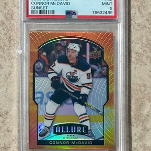 2020-21 Oberdeck Allure Sonnenuntergang Connor McDavid #50 PSA 9 Mint Refraktor