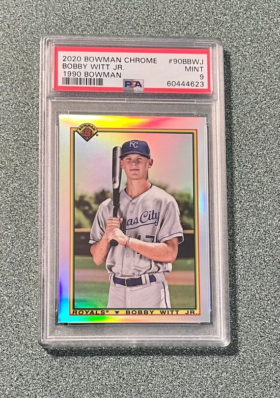2020 Bowman Chrom Bobby Witt Jr. 1990 Bowman Rookie PSA 9 Mint 