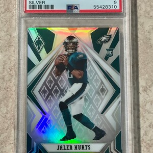 Jalen Hurts Panini Phoenix Silver PSA 9 Mint RC Rookie Eagles