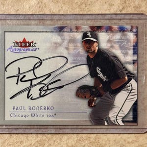 2000 Fleer Autographics Paul Konerko On Card Auto Autograph White Sox Certified Autographed Baseball Card