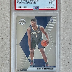 2019-20 Panini Mosaic #209 Zion Williamson Pelikane RC Rookie PSA 9 Mint