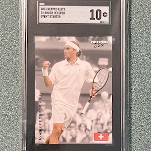 2003 Netpro Elite Event Starter Roger Federer PSA 9  Mint Rookie RC #S2