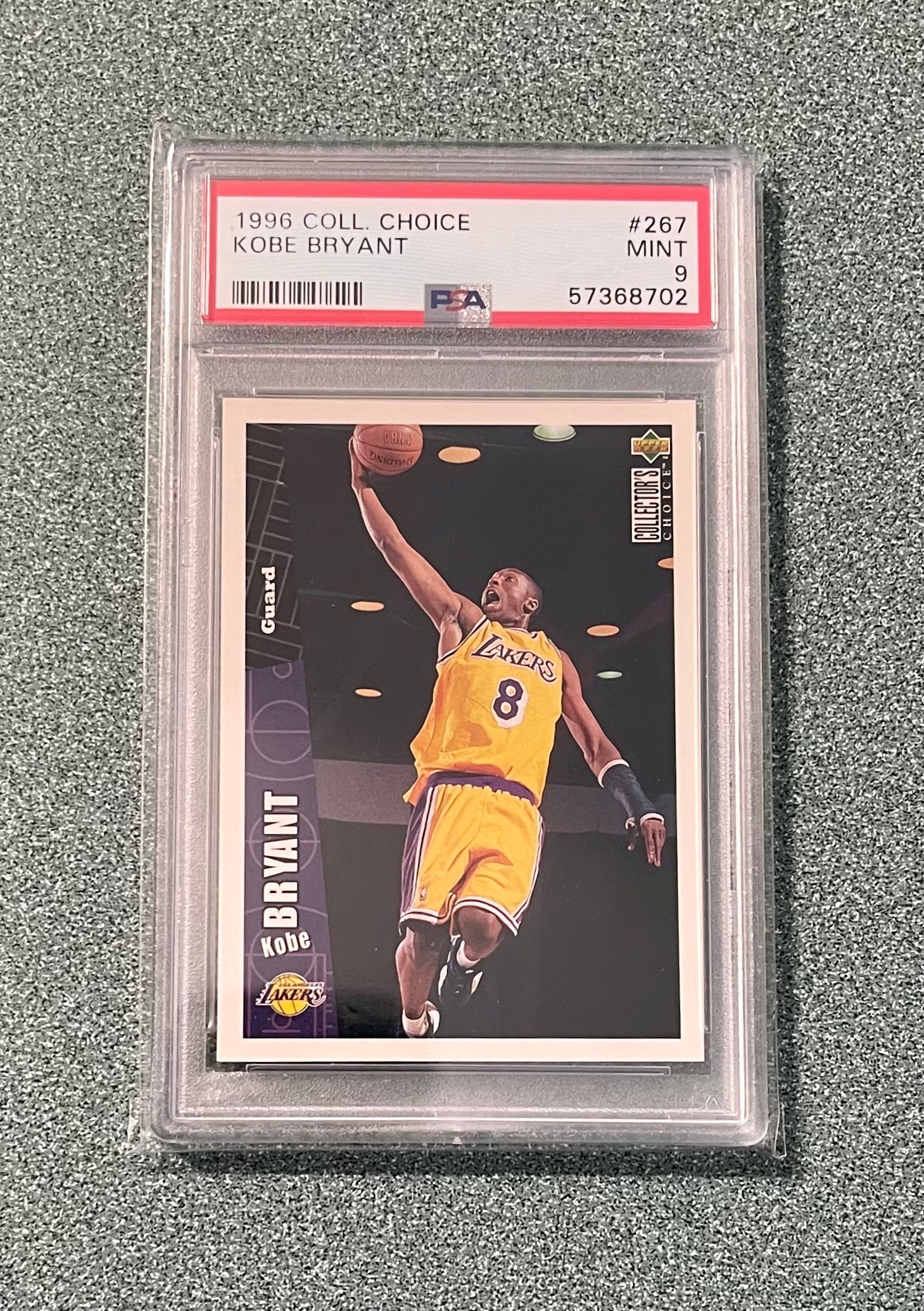 1996=97 NBA Hoops Kobe Bryant Rookie RC #281 PSA 8 NM=MT Lakers