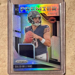 Caleb Williams 2024 Panini Prizm Silver Premier Jerseys Patch RC Relic Carte Rookie RC Chicago Bears