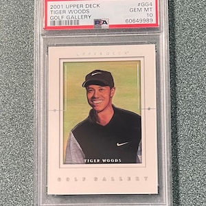 2001 Upper Deck Golf Gallery Tiger Woods #GG4 PSA 10 Gem Mint Rookie RC