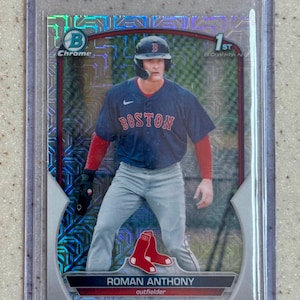 2023 Bowman Chrome Mega #BCP-71 Roman Anthony Mojo Refractor - 1st Bowman Boston Red Sox Red Hot Rookie Card
