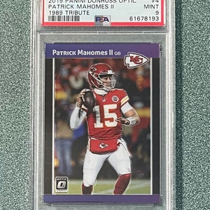 Panini Donruss Optic 1989 Homenaje a Patrick Mahomes II #89-4 (2019) PSA 9 MINT