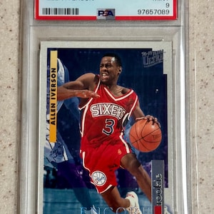 1996 Fleer Ultra Allen Iverson Rookie RC PSA 9 Mint #270 AI The Answer Philadelphia 76ers