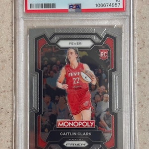 2024 Panini Prizm Monopoly WNBA #65 Caitlin Clark Rookie RC PSA 10 Gem Mint Indiana Fever Iowa Hawkeyes