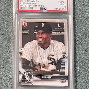 2018 Bowman Prospects Paper #BP21: Luis Robert 1e Bowman Rookie. PSA 9 Mint