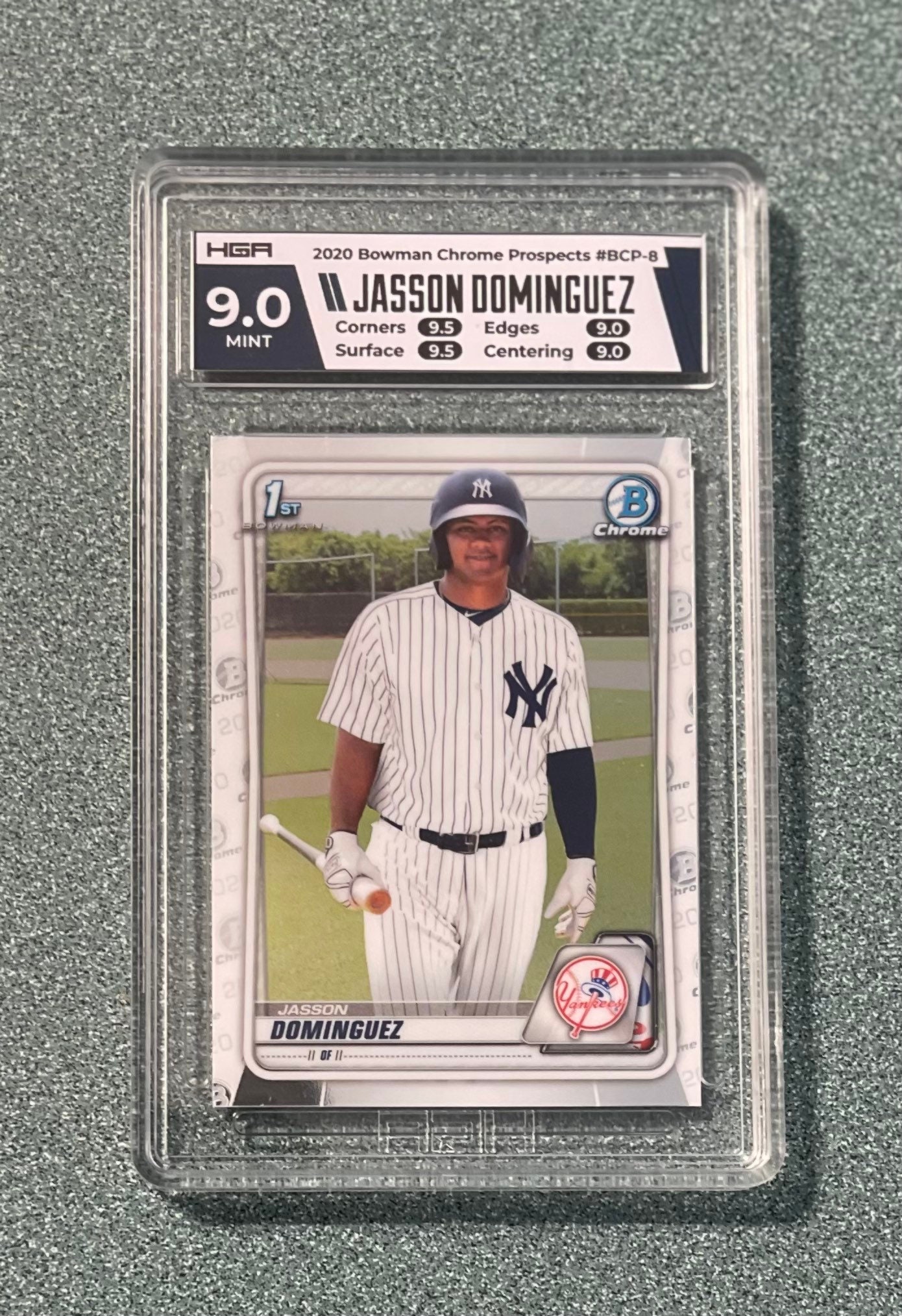 2020 Bowman Chrome Jasson Dominguez 1st Prospect BCP-8 HGA 9