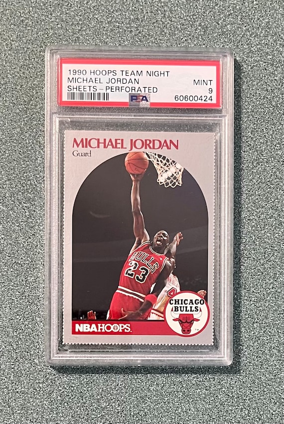 1990 NBA Hoops Team Night Sheets Michael Jordan Bulls HOF PSA 9 Mint -   Norway