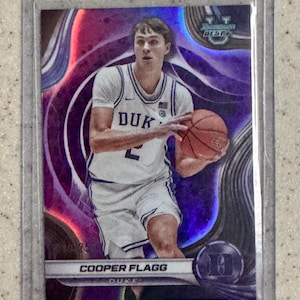 2024-25 Bowman University Best Cooper Flagg #16 Purple Refractor #d/250 RC Rookie Card RC Duke Blue Devils Dallas Mavericks #1 Overall