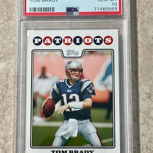 Tom Brady 2008 Topps PSA 10 Gem Mint New England Patriots Mariscal de campo legendario