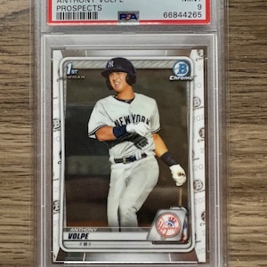 Bowman Chromé Anthony Volpe 2021 PSA 9 Mint Yankees RC