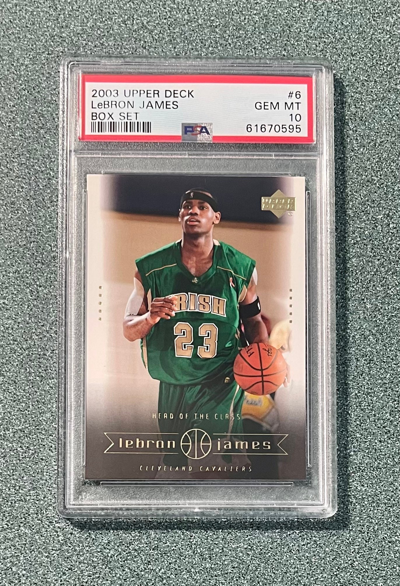 2003-04 UD Top Prospects Lebron James Rookie Card RC #55 PSA 9 Mint  Cleveland Cavaliers Los Angeles Lakers
