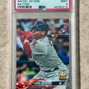 2018 Topps Rafael Devers PSA 9 Mint Rookie Card Boston Red Sox