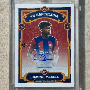 2024 Topps Barcelona Year of Dragon Lamine Yamal #AU-LY RC Certified Autographed Rookie Card