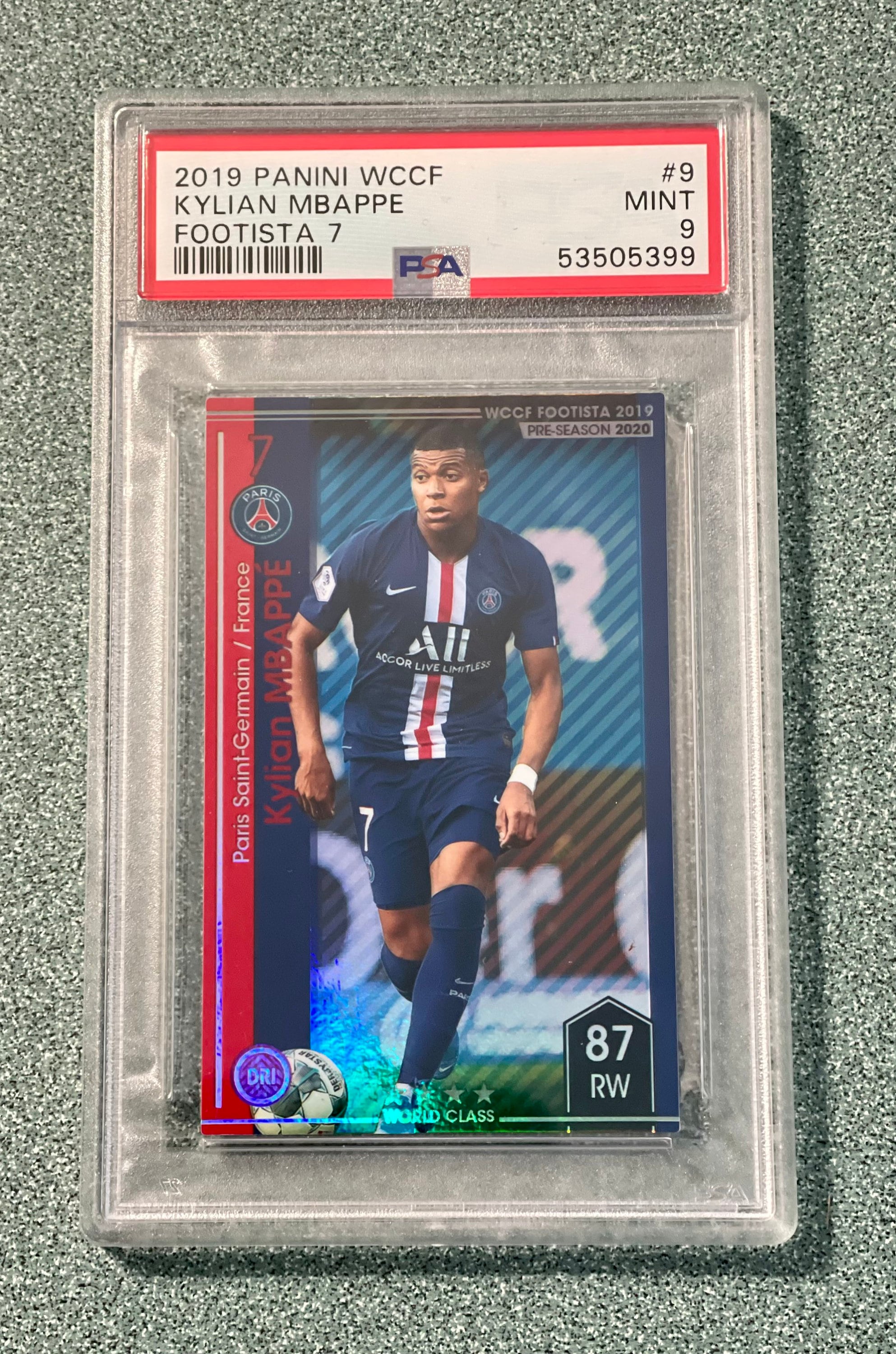 Panini WCCF 2017 Mbappe ムバッペ PSA 9 Kylian Mbappe 2019 Panini