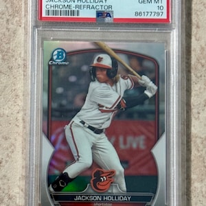 2023 Bowman Draft #BDC-118 Jackson Holliday Chrome Refractor PSA 10 Gem Mint Baltimore Orioles