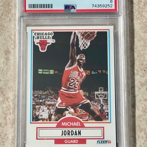 1990-1991 Fleer Michael Jordan PSA 8