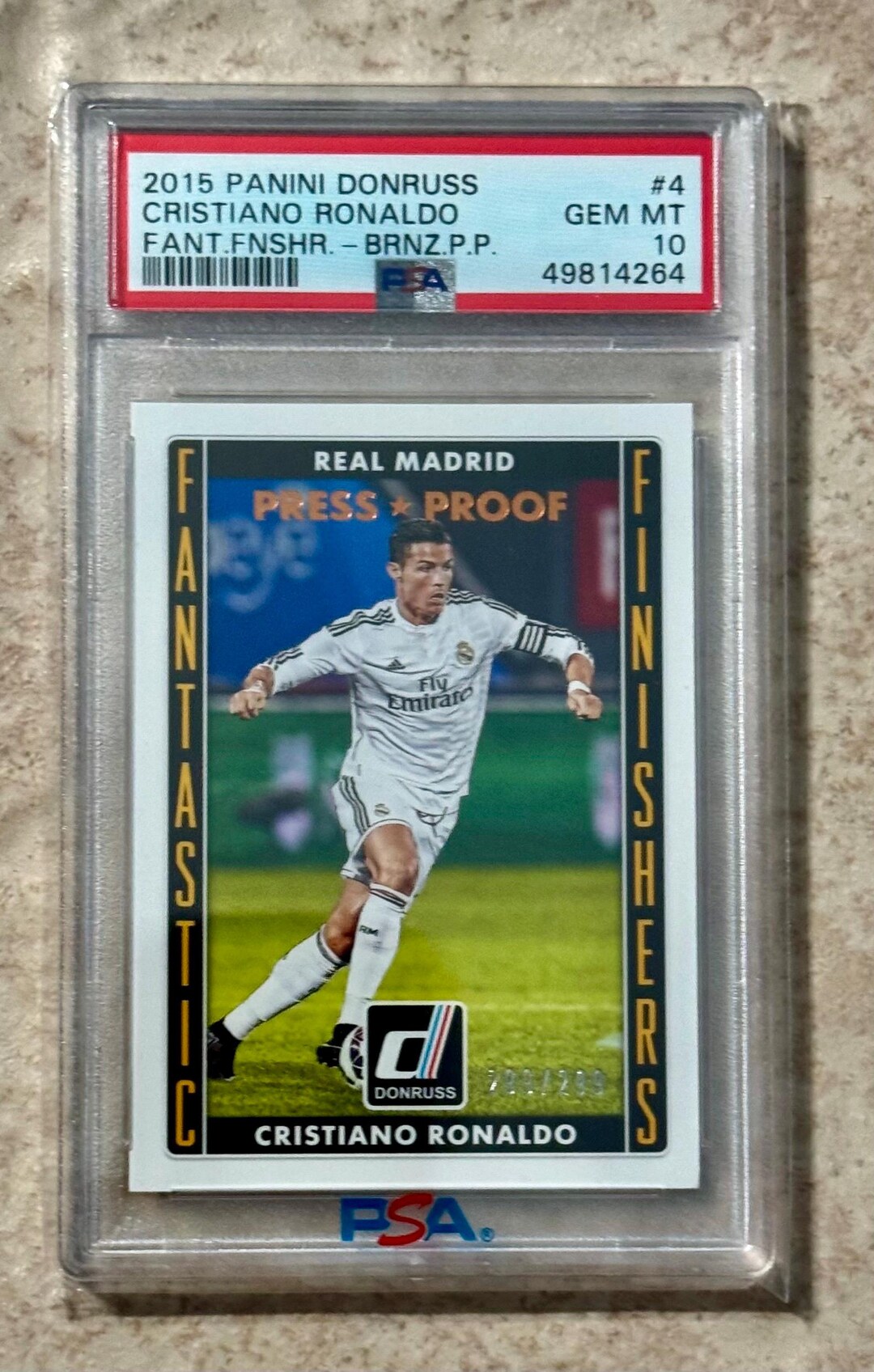 Cristiano Ronaldo 2015 Donruss Fantastic Finishers PP Bronze
