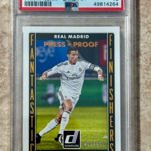 Cristiano Ronaldo 2015 Donruss Fantastic Finishers PP Brons 299/299 PSA 10 Gem Mint