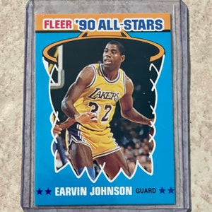 NBA-basketbalkaart Fleer Magic Johnson All Stars Lakers 1990