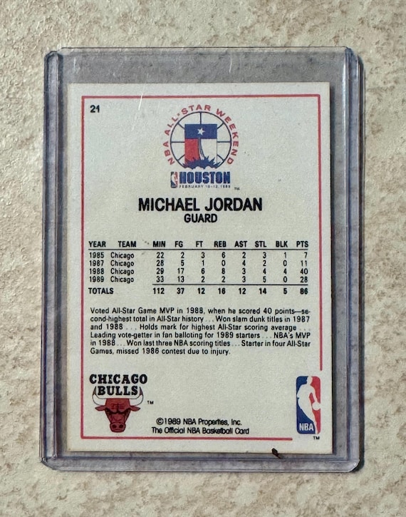 1989 NBA フープス マイケル・ジョーダン カード - Etsy 日本