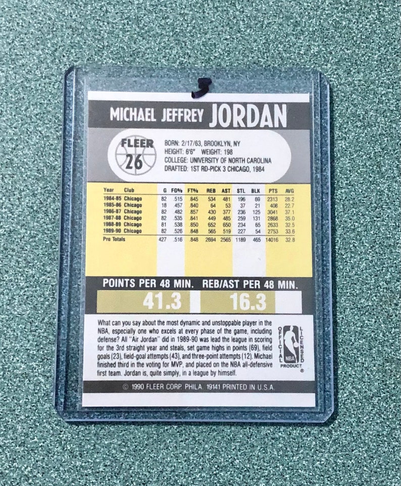 1990 michael jordan card fleer