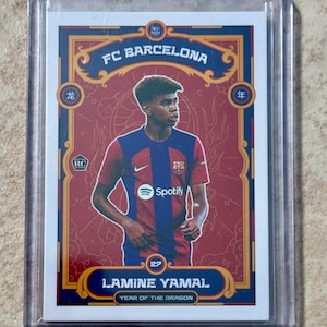 2024 Topps Rookie RC Lamine Yamal FC Barcelona Año del Dragón - Tarjeta de losa gruesa