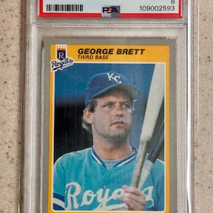 1985 FLEER #199 ジョージ・ブレット PSA 8 カンザスシティ・ロイヤルズ HOF
