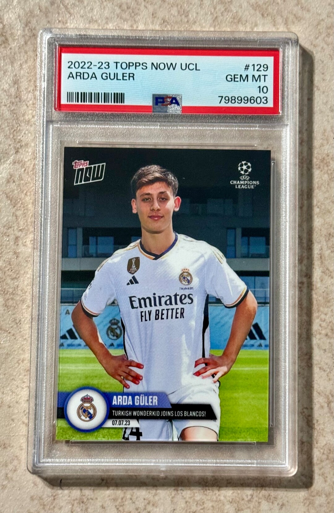 Arda Guler 2022-23 Topps Now UCL 129 Rookie RC PSA 10 Gem Mint - Etsy
