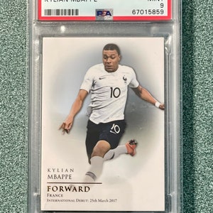 2018 Futera Unique Soccer #79 Kylian Mbappe France PSA 9 Mint